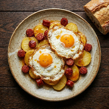Huevos Rotos con Chistorra